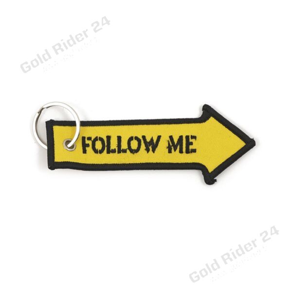 Porte-clé Follow Me, noir et jaune