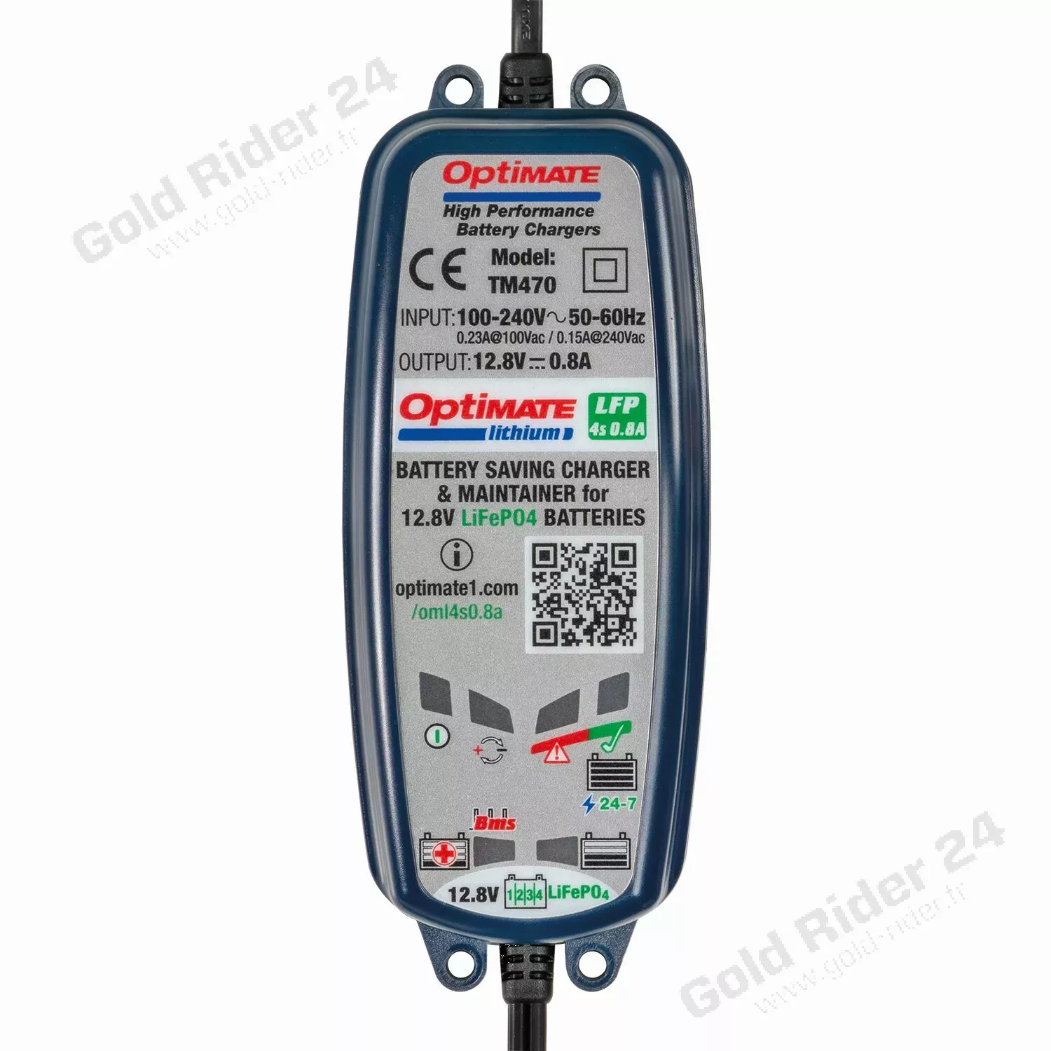 Chargeur automatique de batteries OptiMate Lithium LFP 4S 0.8A